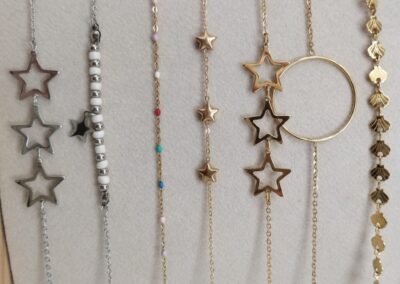 Pulseras de plata y bañadas en oro