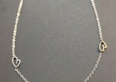 Colgante de corazones en plata